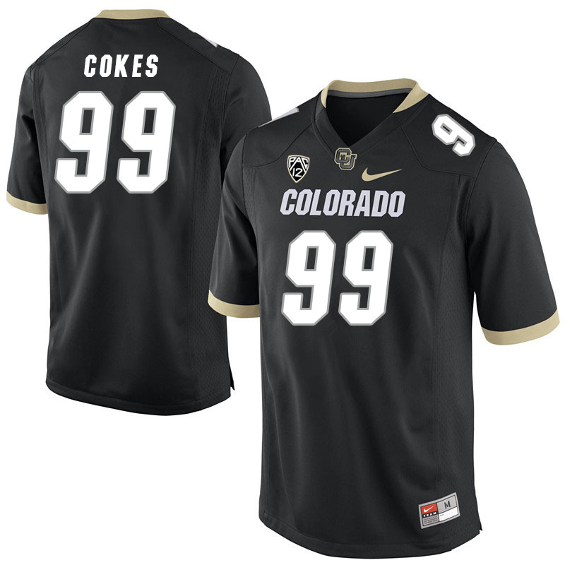 Men #99 Shane Cokes Colorado Buffaloes College Football Jerseys Stitched Sale-Black - Click Image to Close